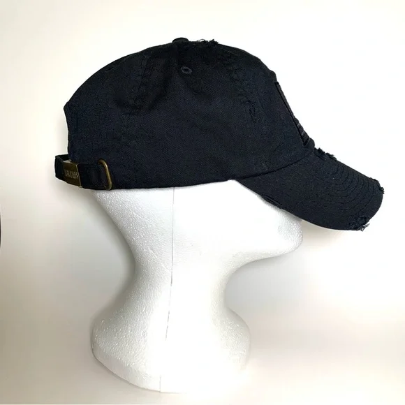 KBETHOS Black Distressed Baseball Cap with USA Flag Adjustable Strap Unisex - Picture 6 of 15